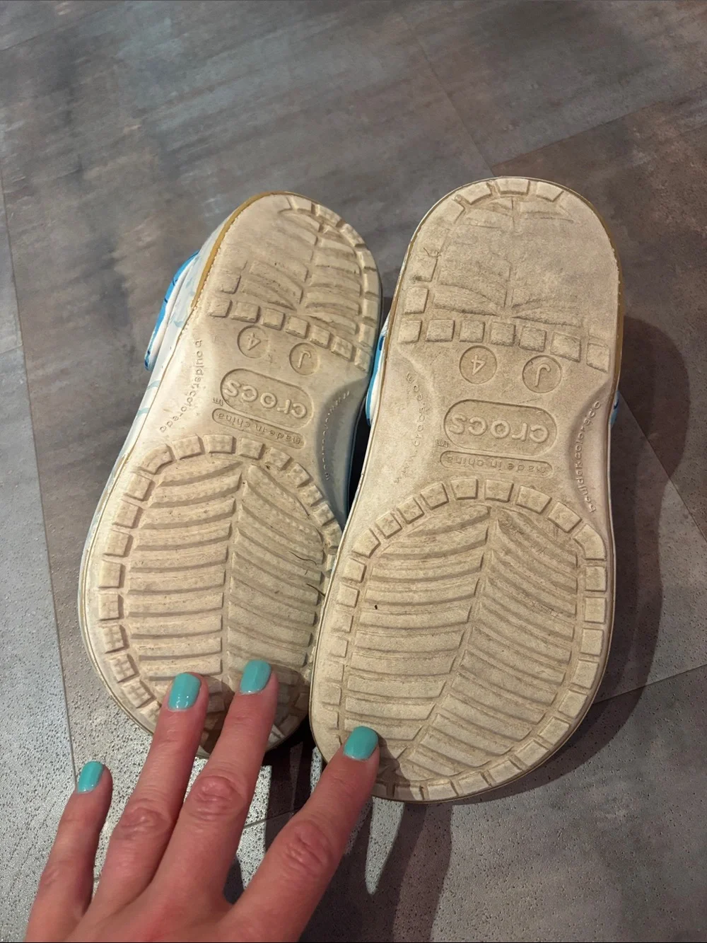 Kids Size J4 Smurf Crocs